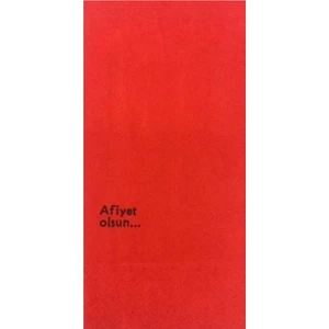 Renkli Peçete Afiyet Olsun Basklı Kırmızı 5ADET