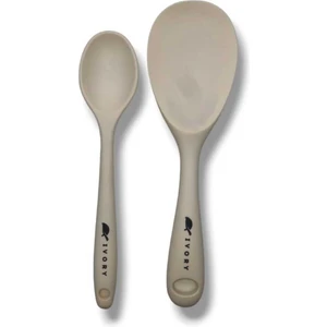 Ivory 2 Tane Silikon Kaşık (20CM) Beyaz