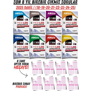 Lgs 8. Sınıf Son 8 Yıl Tıpkı Basım Çıkmış Sorular Deneme Video Çözümlü  + Optik Seti
