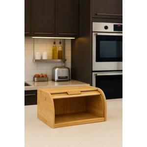 Makri Home Demonte Doğal Bambu Ekmeklik, 38,5 x 23 x 19,5 cm