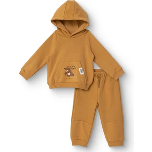 Hellobaby Erkek Bebek Woodland Boy Eşofman Takımı Üç Iplik Kapüşonlu Yaka Uzun Kol Ribanalı Paça