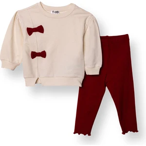 Hellobaby Kız Bebek Chic Bluz - Tayt Iki Iplik Bisiklet Yaka Uzun Kol Reçme Paça