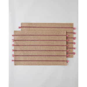 Fringe Jüt 2'li Amerikan Servis 30X45 cm Pembe