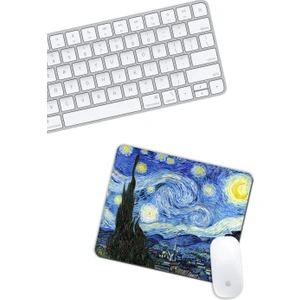Van Gogh Rhone Plajı Üzerinde Yıldızlı Gece Mouse Pad  18X22CM 9cm