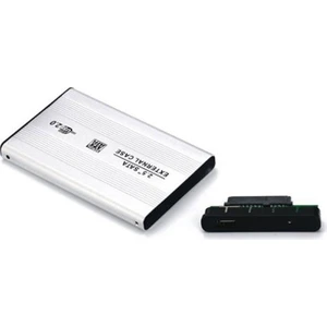 2.5 USB Sata HDD SSD Harddisk Kutusu Aliminyum Gövde Harici HDD Kutu - Gri