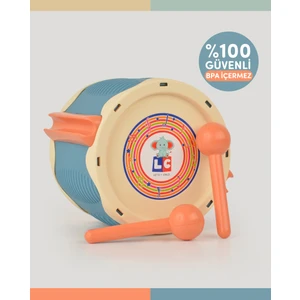 Let's Be Child Mavi Eğlenceli Davul 0-8 Yaş Arası Çocuklar İçin Güvenli Müzik Oyuncağı