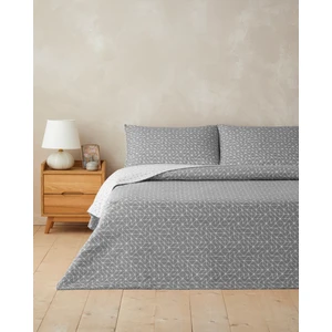 English Home Trio Shape Kolay Ütülenir Çift Kişilik Nevresim Takımı 200X220 cm Gri