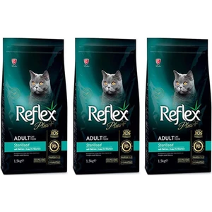 Plus Somonlu Kısırlaştırılmış Kedi Maması 1,5 kg 3'lü