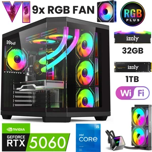 Gta 18X I5 14400F 32GB Ddr5 1tb M.2 Nvme Rtx 5060 8gb 240MM Sıvı Soğutma Oyuncu Masaüstü Bilgisayarı