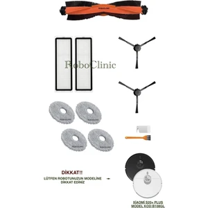 Xiaomi Robot Vacuum S20+ / S20 Plus Robot Süpürge Uyumlu Yedek Fırça, Hepa Filtre, Mop - 11 Parça