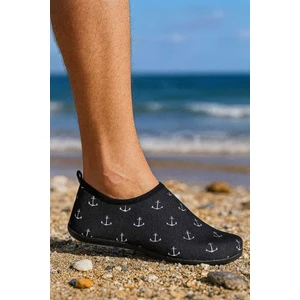 Black Anchor Çapalı Kaymaz Tabanlı Esnek Hafif Dayanıklı Erkek Havuz Plaj Deniz Ayakkabısı