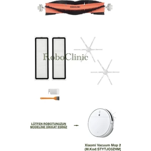 Xiaomi Mi Vacuum Mop 2 Robot Süpürge Uyumlu Yedek Fırça, Hepa Filtre Seti- 7 Parça