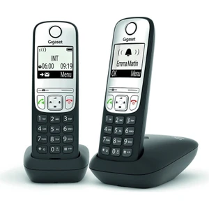 A690 Duo 2 li Siyah Telsiz Dect Telefon 100 Rehber Handsfree Işıklı Ekran