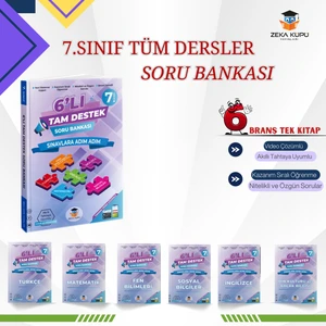 Zeka Küpü Yayınları 7.Sınıf 6'lı Tam Destek Tüm Dersler Soru Bankası