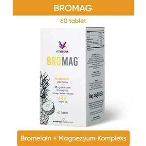 BroMag Bromelain Magnezyum Kompleks - Vitamin B6 60 Tablet