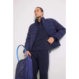 DeFactoFit Su İtici Rüzgar Geçirmez Regular Fit Dik Yaka Fermuarlı Cepli Kışlık Mont