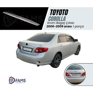 Fams Otomotiv  Toyota Corolla Krom Bagaj Çıtası 2006-2009 Paslanmaz Çelik