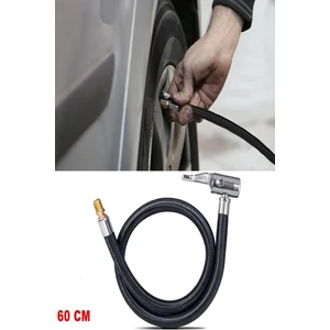 60 cm Yedek Pompa ve Kompresör Uyumlu Bağlantı Hortumu Lastik Şişirme Hortumu