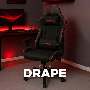 KL-R16 Drape Üst Seviye Terletmez Kumaş Siyah Gaming Oyuncu Koltuğu