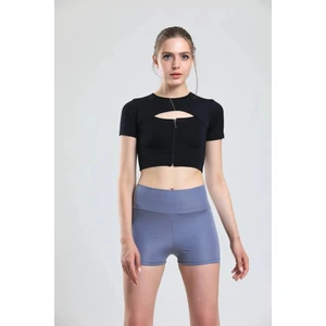 Kadın Toparlayıcı Dalgıç Kumaş Yüksek Bel Likralı Şort Sıkılaştırıcı Kısa Spor Tayt