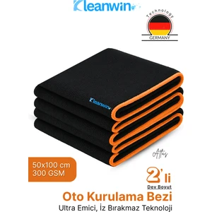 Atlas 2’li Set 50X100 cm Premium Mikrofiber Araba Kurulama Bezi – Maxi Boy Ultra Emici Oto Havlusu