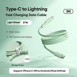 CTL27 Type-C’den Type-L’ye Şarj Kablosu 27W 1 Metre ,veri Aktarımı ve Şarj Kablosu, Tablet ve Telefon Android Usb-C, Esnek, Yeşil