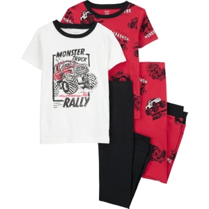 Erkek Çocuk Çocuk Pijama Set 4'lü Paket