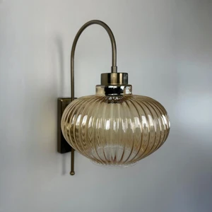 Ruiz Bal Rengi Cam Aplik Duvar Lambası Modern Otel Cafe Vintage Salon Yatak Odası Merdiven Retro