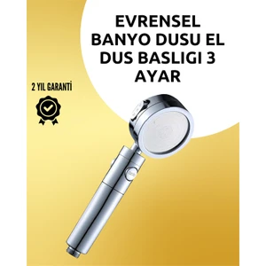 Masaj ve Yağmur Modlu Çok Işlevli Paslanmaz Çelik Duş Başlığı