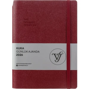 Victoria's Journals Kuka 2026 Günlük Ajanda A5 (14x21cm) Esnek Kapak Ivory 80gr.