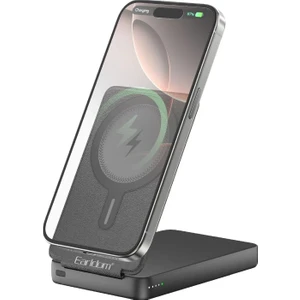 PD59 10.000 mAh 20W Kablosuz + Type-C Hızlı Şarj Powerbank & Stand | MagSafe Uyumlu Siyah