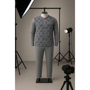 %100 Pamuk Erkek Pijamatakımı Rahat Ev ve Uyku Seti