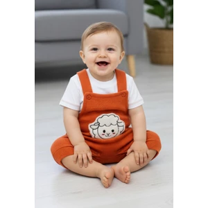 Eymir Giyim Kuzu Figürlü Kısa Salopet Ikili Takım Kız Erkek Çocuk 0-3 Ay, 3-6 Ay, 6-9 Ay