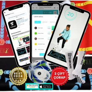 Pro 120 Futbol Eğitim Videosu Ömür Boyu - Futbol Topu- Futbol Matı ve Kaydırmaz Çorap Dahil