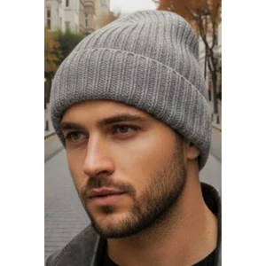 Erkek Yumuşak Dokulu Kalın Fitilli Soft Yünlü Bere