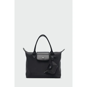 Booster Charmlı Omuz Çantası Siyah