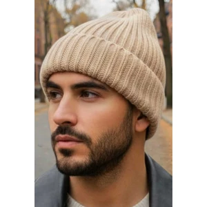 Erkek Yumuşak Dokulu Kalın Fitilli Soft Yünlü Bere