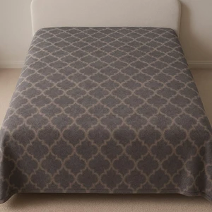 %90 Saf Yün Battaniye Tek Kişilik -Doğal Saf Yün - Doğal Desenli Yün Battaniye - Wool