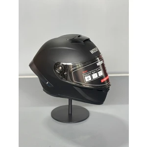 WS-602 Güneş Gözlüklü Full Face Kask (Şeffaf Vizörlü) Matt Black (602)