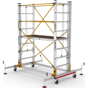 2x8 Basamaklı Telesafe XL_FP - İki Parçalı Alüminyum İskele S004_XL_FP