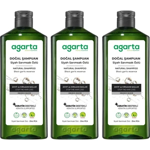 Doğal Siyah Sarımsaklı Şampuan 400 ml x 3 Adet