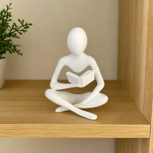 Kitap Okuyan Iskandinav Tarzı Biblo Heykel Figür Dekor Dekorasyon (9,5 Cm)