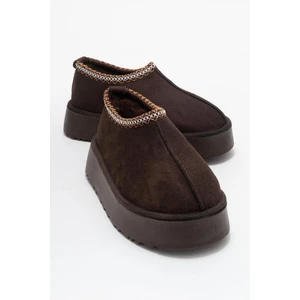 Yüksek Tabanlı Kısa Mini Bot Kahve