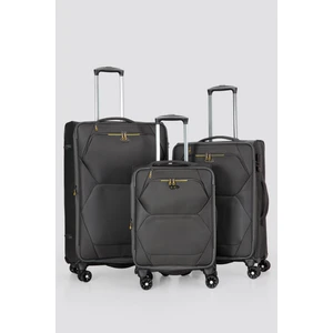 640 Kumaş 3 Lü Valiz Seti