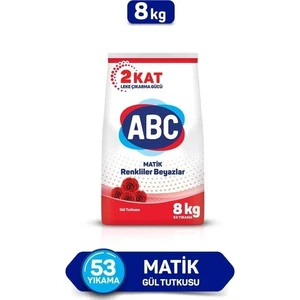 Abc Matik Gül Tutkusu Rekliler ve Beyazlar Için Toz Çamaşır Deterjanı 8 kg