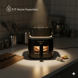 Robwell RX05 Yeni Nesil 5Lt Renkli Menü 10 Pişirme mod Ayarlı Akıllı Sesli Uyarı air Fryer