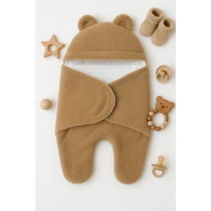 0-12 Ay Aralığı Peluş Welsoft Kumaş Kundak Bebek Battaniye