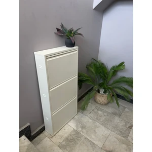 Metal Ayakkabılık 3 Lü Beyaz Ral 9016