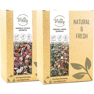 Vitaly Gurme Karışık Sebze Püreli Arpa ve Yıldız Şehriye 2 x 200 g – Çift Paket Doğal Lezzet