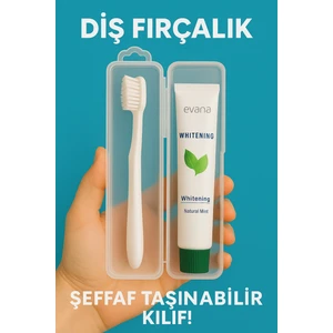 Diş Fırçası ve Macun Saklama Kabı – Şeffaf, Seyehat Diş Fırça Kabı, Kompakt, Pratik Diş Fırçalık